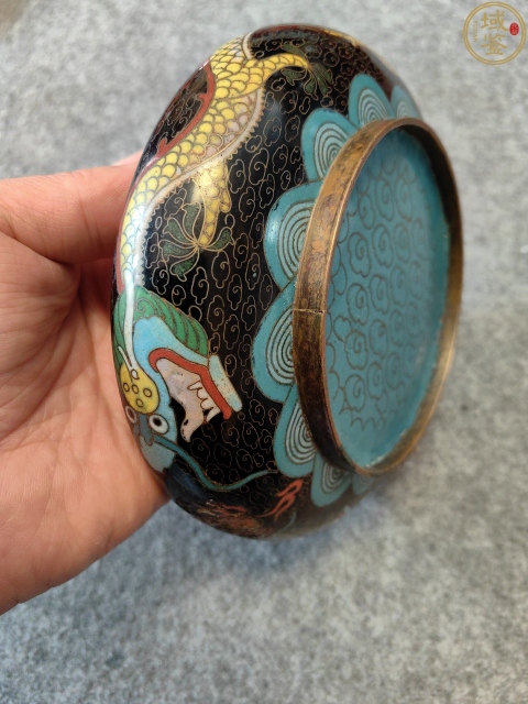 古玩銅器景泰藍(lán)洗拍賣(mài),當(dāng)前價(jià)格2500元
