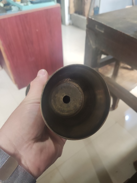 古玩雜項晚清民國刻畫銅瓶拍賣，當前價格220元