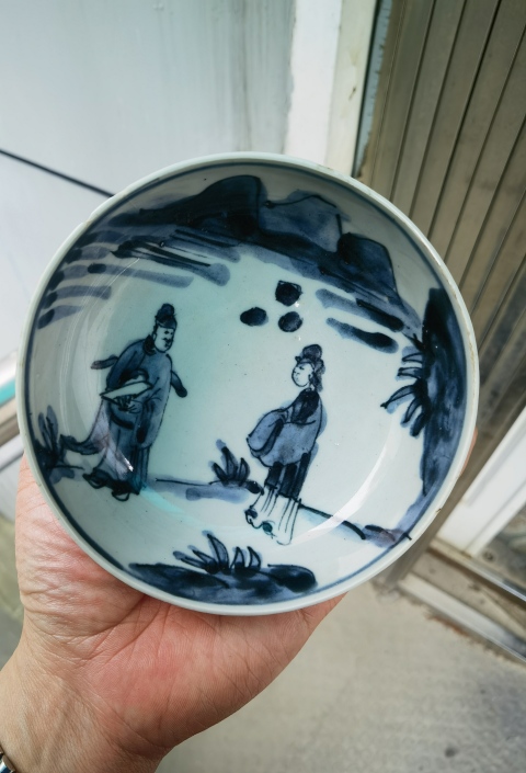 古玩陶瓷青花人物盤拍賣，當前價格4500元