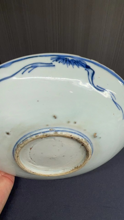古玩陶瓷明天啟 青花花鳥詩文盤拍賣，當前價格9888元