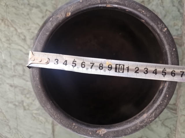 古玩陶瓷黑陶刻幾何紋罐拍賣，當前價格777元