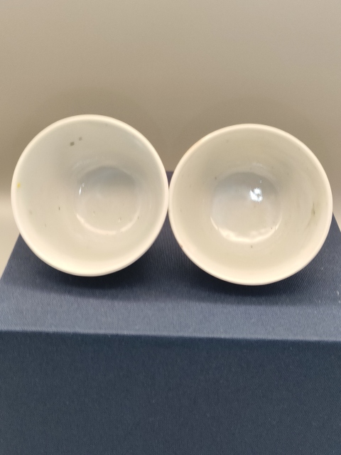 古玩陶瓷民國，粉彩花卉紋仰鐘杯拍賣，當前價格650元