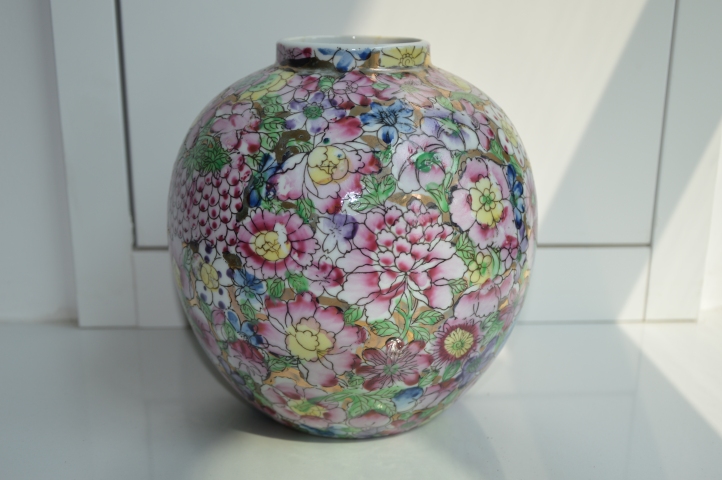 古玩陶瓷【鳳麟齋】百花不落地粉彩罐拍賣，當前價格5999元