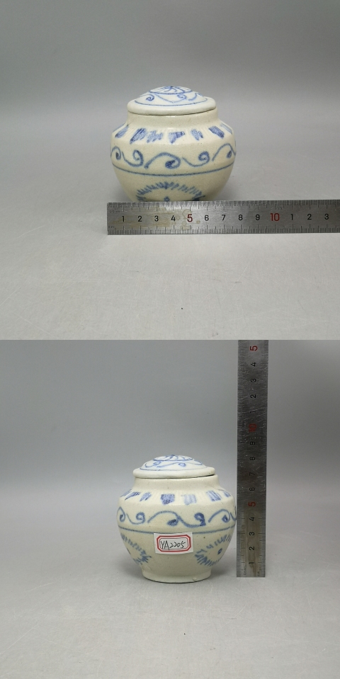古玩陶瓷明代.花卉紋青花蓋罐拍賣,當前價格5980元