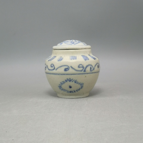 古玩陶瓷明代.花卉紋青花蓋罐拍賣,當前價格5980元