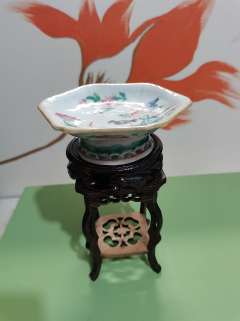 古玩陶瓷花鳥紋粉彩盤拍賣，當前價格1500元