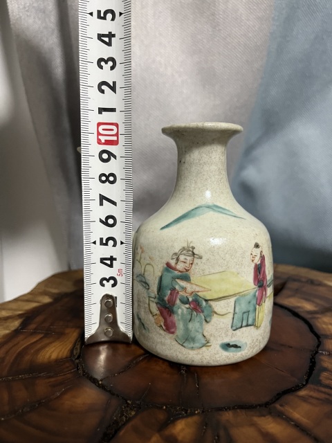 古玩陶瓷晚清粉彩人物無柄壺拍賣,當前價格799元