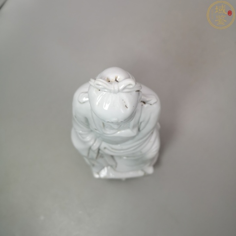 古玩陶瓷清代.白釉關公像拍賣，當前價格3980元