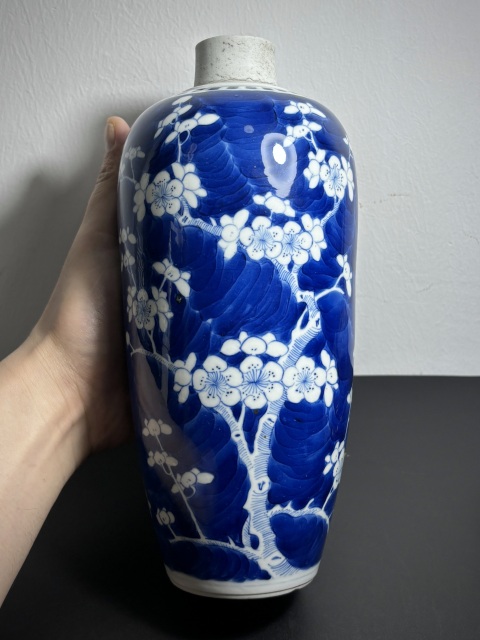 古玩陶瓷清光緒·細路青花留白冰梅圖蘿卜罐(冰梅天花板)拍賣,當前價格8500元