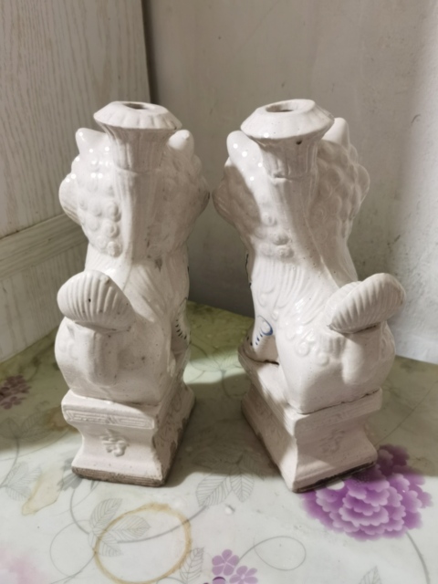 古玩陶瓷青花獅子擺件拍賣，當前價格1200元