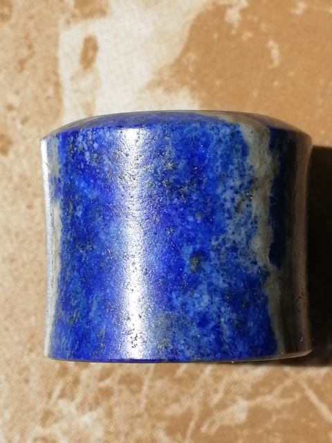 古玩玉器清乾隆天然青金石扳指拍賣，當前價格3600元