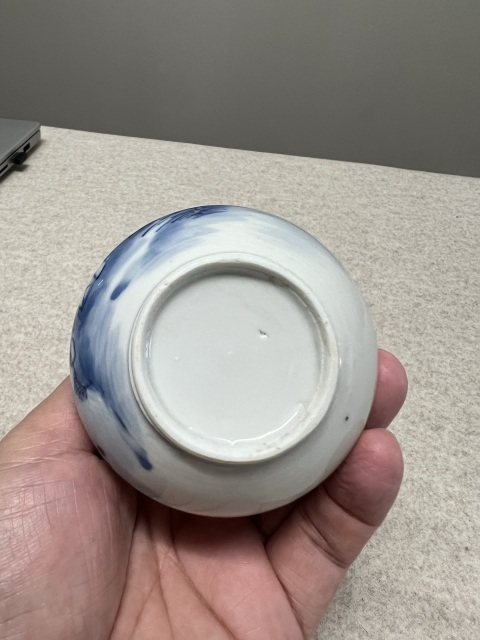 古玩陶瓷晚清/青花山水人物荸薺瓶拍賣,當前價格4000元