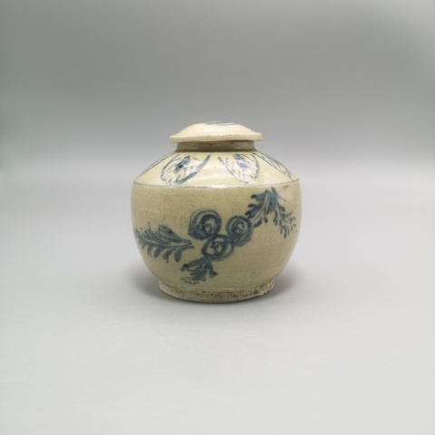 古玩陶瓷明代.花卉紋青花蓋罐拍賣,當前價格5800元