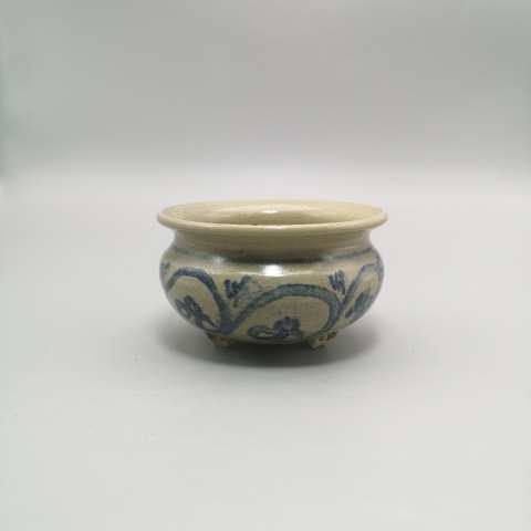 古玩陶瓷明代.花卉紋青花香爐拍賣,當前價格2900元
