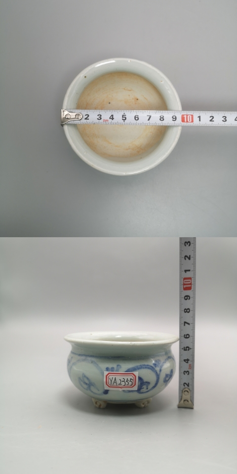 古玩陶瓷明代花卉紋青花爐拍賣，當前價格3980元