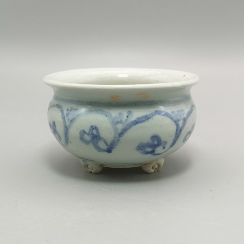 古玩陶瓷明代花卉紋青花爐拍賣，當前價格3980元