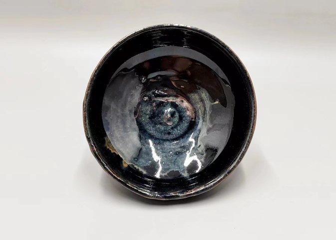 古玩陶瓷元代直沿窯變釉茶盞拍賣，當前價格1000元
