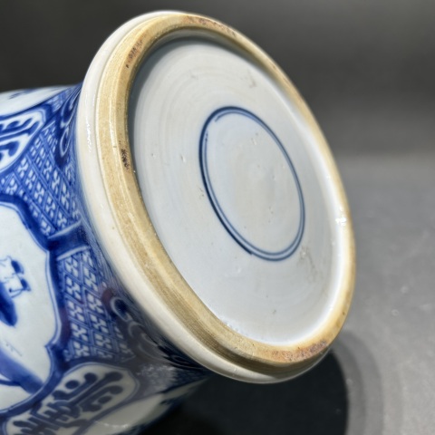 古玩陶瓷青花八仙人物紋蓋罐拍賣，當前價格49000元