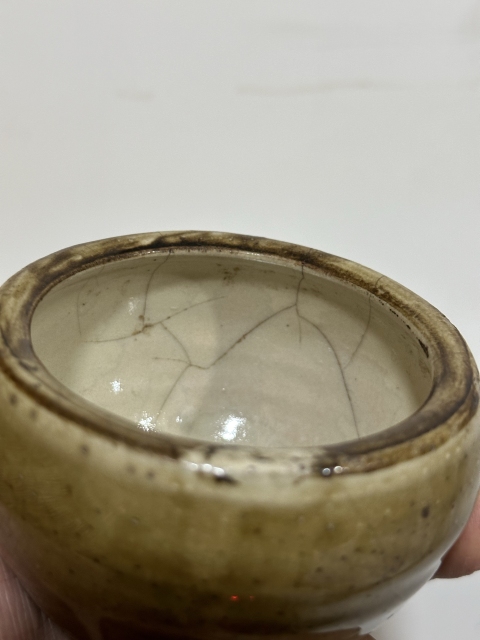 古玩陶瓷清代?褐釉筆洗拍賣，當前價格500元