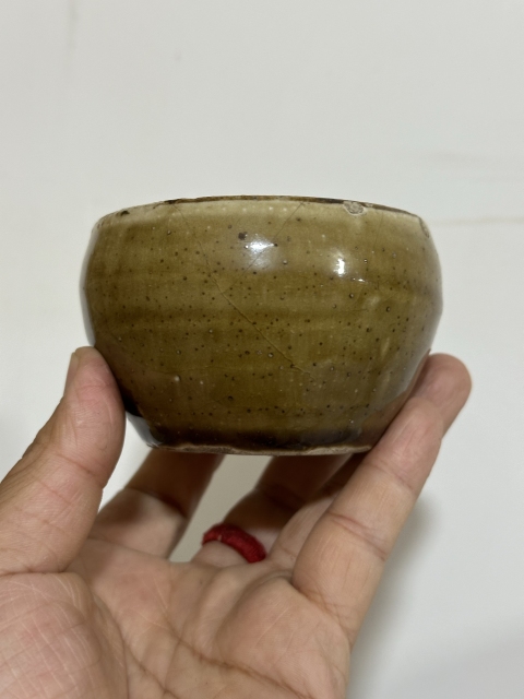 古玩陶瓷清代?褐釉筆洗拍賣，當前價格500元