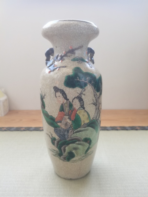 古玩陶瓷【已實物鑒真】清.哥釉五彩瓶拍賣,當前價格4200元