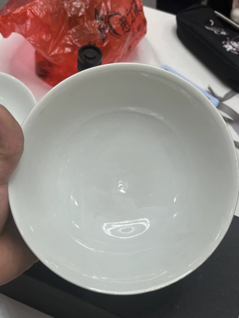 古玩陶瓷松石綠釉軋道雙龍戲珠紋大碗一對拍賣，當前價格3600元