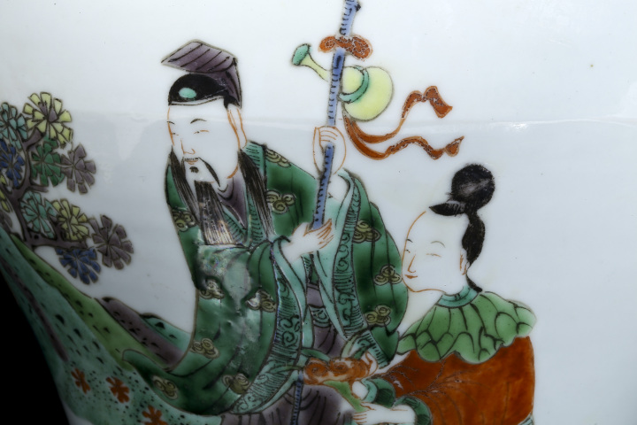 古玩陶瓷清晚·五彩人物故事紋梅瓶拍賣，當前價格1836元