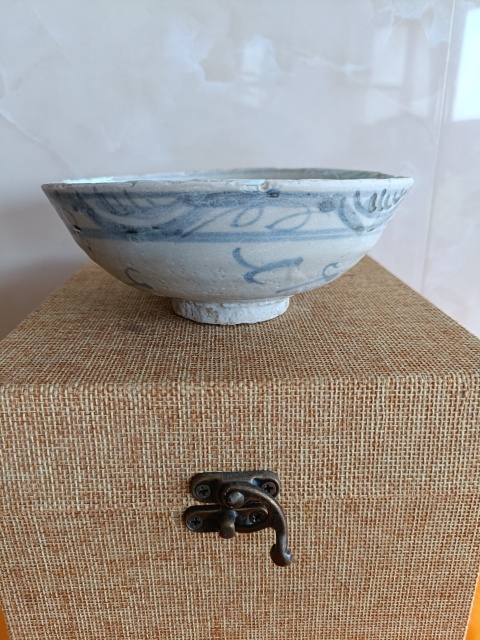 古玩陶瓷元末青花花卉紋碗拍賣,當前價格598元
