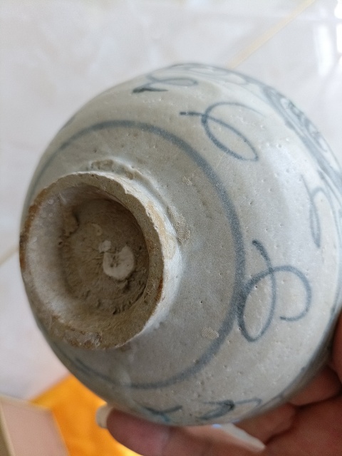 古玩陶瓷元末青花花卉紋碗拍賣,當前價格598元