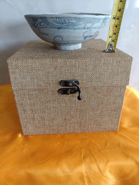 古玩陶瓷元末青花花卉紋碗拍賣,當前價格598元
