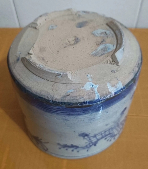 古玩陶瓷清代青花雙龍戲珠紋香爐拍賣，當前價格1900元