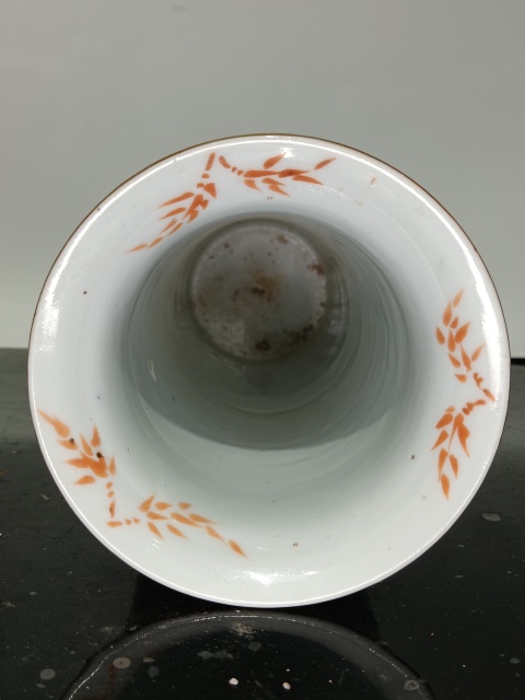 古玩陶瓷晚清.五彩人物花觚拍賣,當前價格9800元