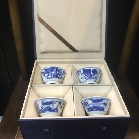 古玩陶瓷(精品品茗杯)清-康熙-錦雞牡丹-洞石花卉品茗杯各一對拍賣,當前價格3146元