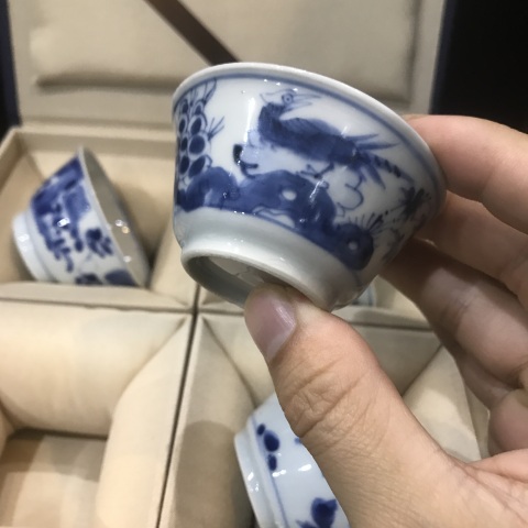 古玩陶瓷(精品品茗杯)清-康熙-錦雞牡丹-洞石花卉品茗杯各一對拍賣,當前價格3146元