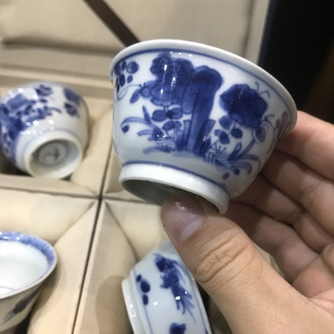 古玩陶瓷(精品品茗杯)清-康熙-錦雞牡丹-洞石花卉品茗杯各一對拍賣,當前價格3146元