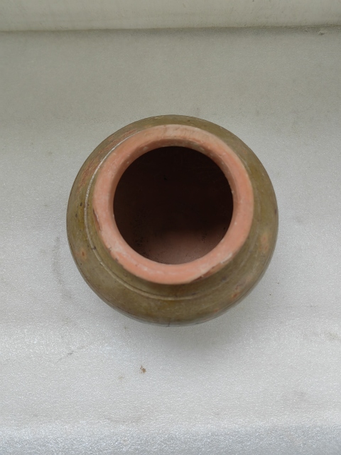 古玩陶瓷黃綠釉罐拍賣,當(dāng)前價(jià)格450元