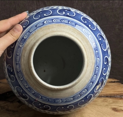 骨董品   元青花纏枝蓋缶 骨董品 元青花纏枝蓋缶
