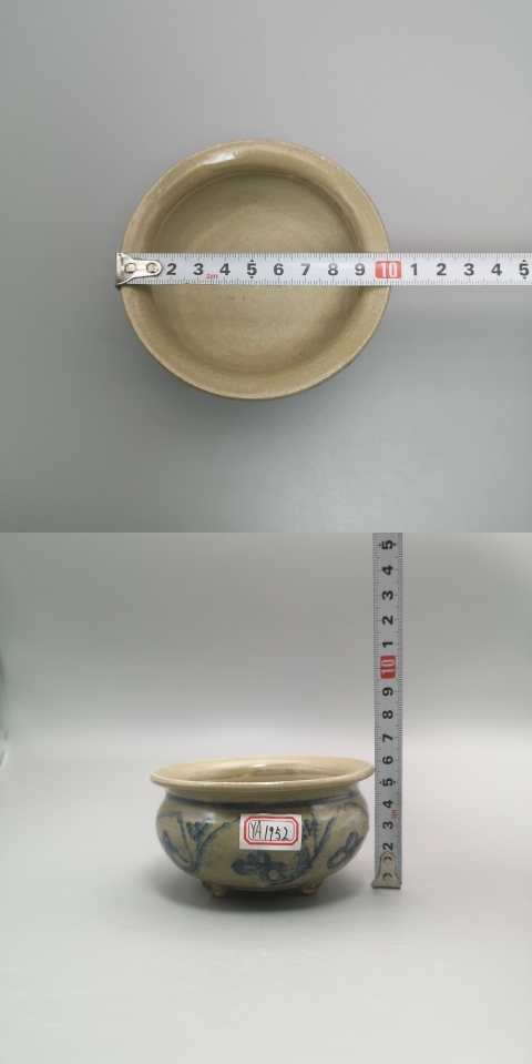 古玩陶瓷民國.花卉紋青花香爐拍賣，當前價格3980元