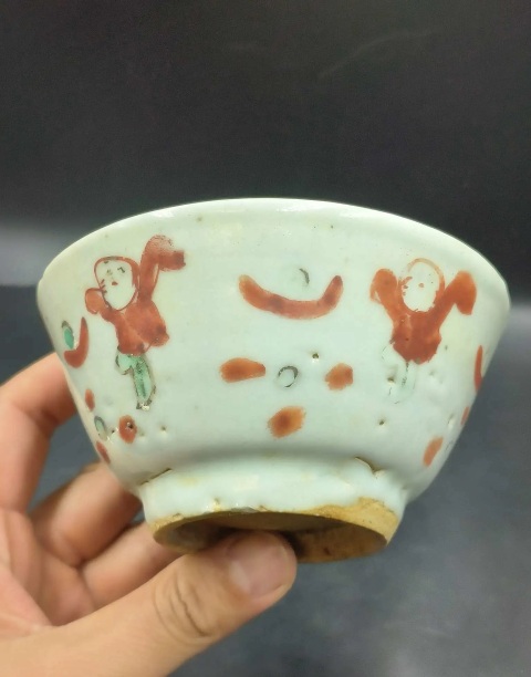 古玩陶瓷嬰戲紋碗拍賣，當前價格1200元