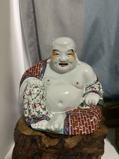 古玩陶瓷彌勒佛塑像拍賣,當前價格5999元