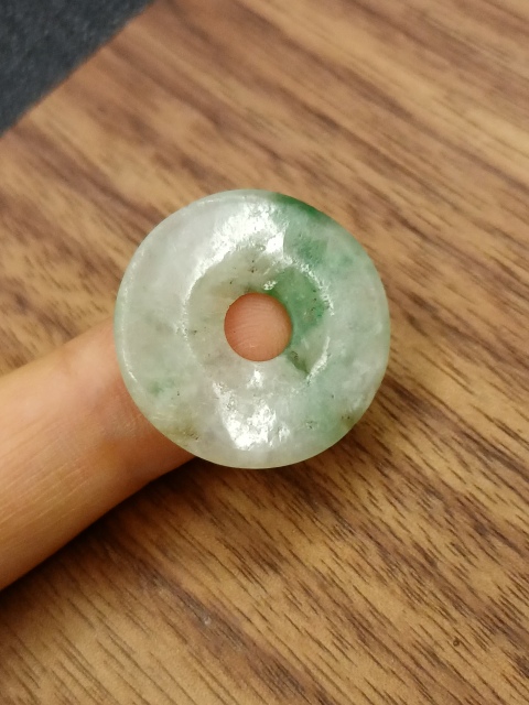 古玩玉器清.精品天然裴翠平安扣990拍賣，當前價格990元