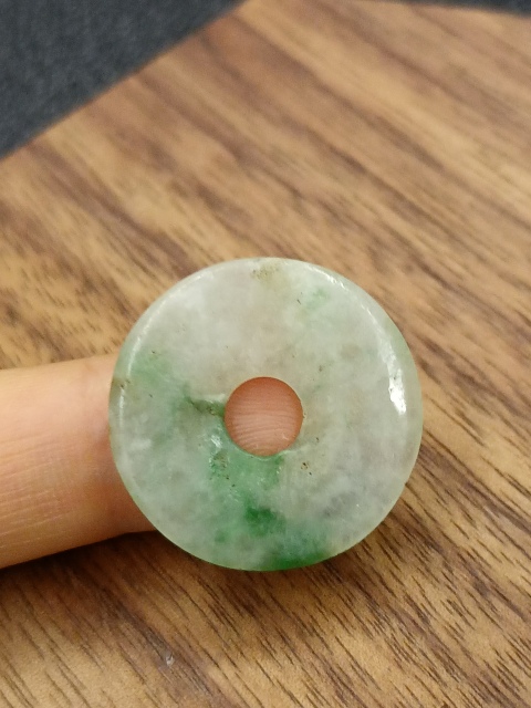 古玩玉器清.精品天然裴翠平安扣990拍賣，當前價格990元