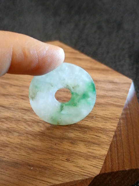 古玩玉器清.精品天然裴翠平安扣990拍賣，當前價格990元