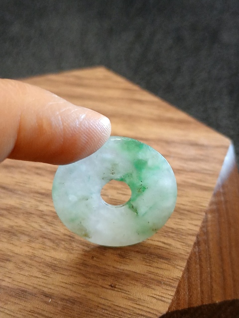 古玩玉器清.精品天然裴翠平安扣990拍賣，當前價格990元