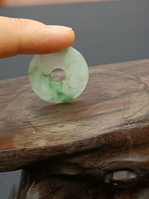 古玩玉器清.精品天然裴翠平安扣990拍賣，當前價格990元