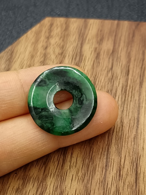 古玩玉器清.翡翠平安扣700拍賣，當前價格700元