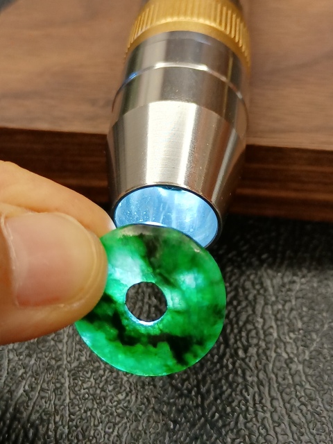 古玩玉器清.翡翠平安扣700拍賣，當前價格700元