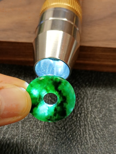 古玩玉器清.翡翠平安扣700拍賣，當前價格700元