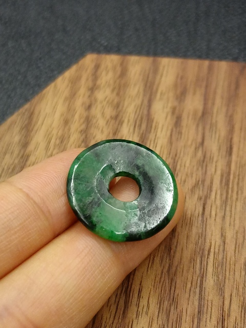 古玩玉器清.翡翠平安扣700拍賣，當前價格700元