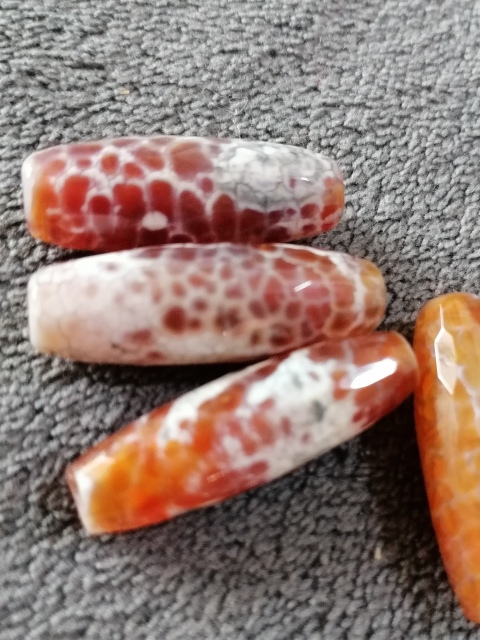 古玩雜項多棱瑪瑙珠拍賣，當前價格158元